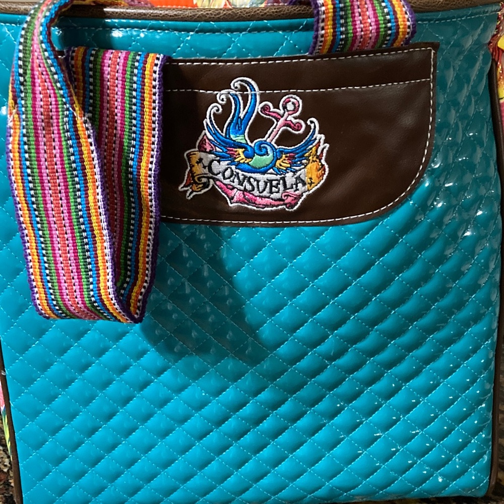 Turquoise Consuela Purse Tote Bag